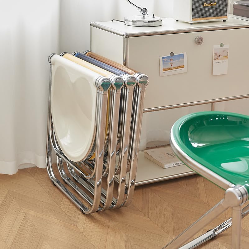 ZYFAB Folding Acrylic Tray Table Modern Small Drink Table Chair Set Foldable ...