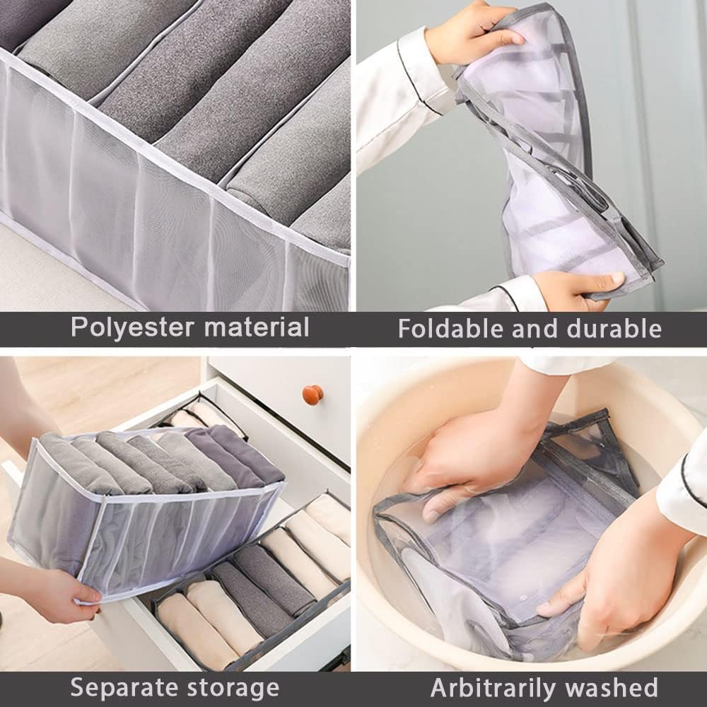 Bra Organizer for Drawer, 2 Pack Bras Storage Organizer with Compartments, Drawer Organizer for Bras (Black, 2PCS Bra)