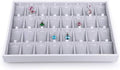 Oirlv Velvet Stackable Jewelry Tray 32 Grids Pendant Organizer Display Showcase Jewelry Storage Trays