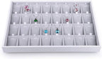 Oirlv Velvet Stackable Jewelry Tray 32 Grids Pendant Organizer Display Showcase Jewelry Storage Trays