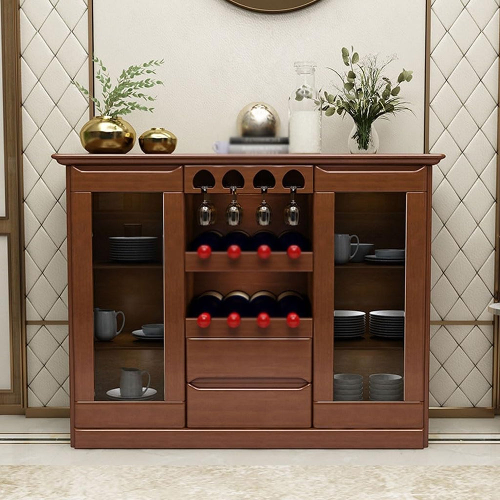 Entryway Cabinet Chinese Solid Wood Wine Cabinet Restaurant Multifunctional D...