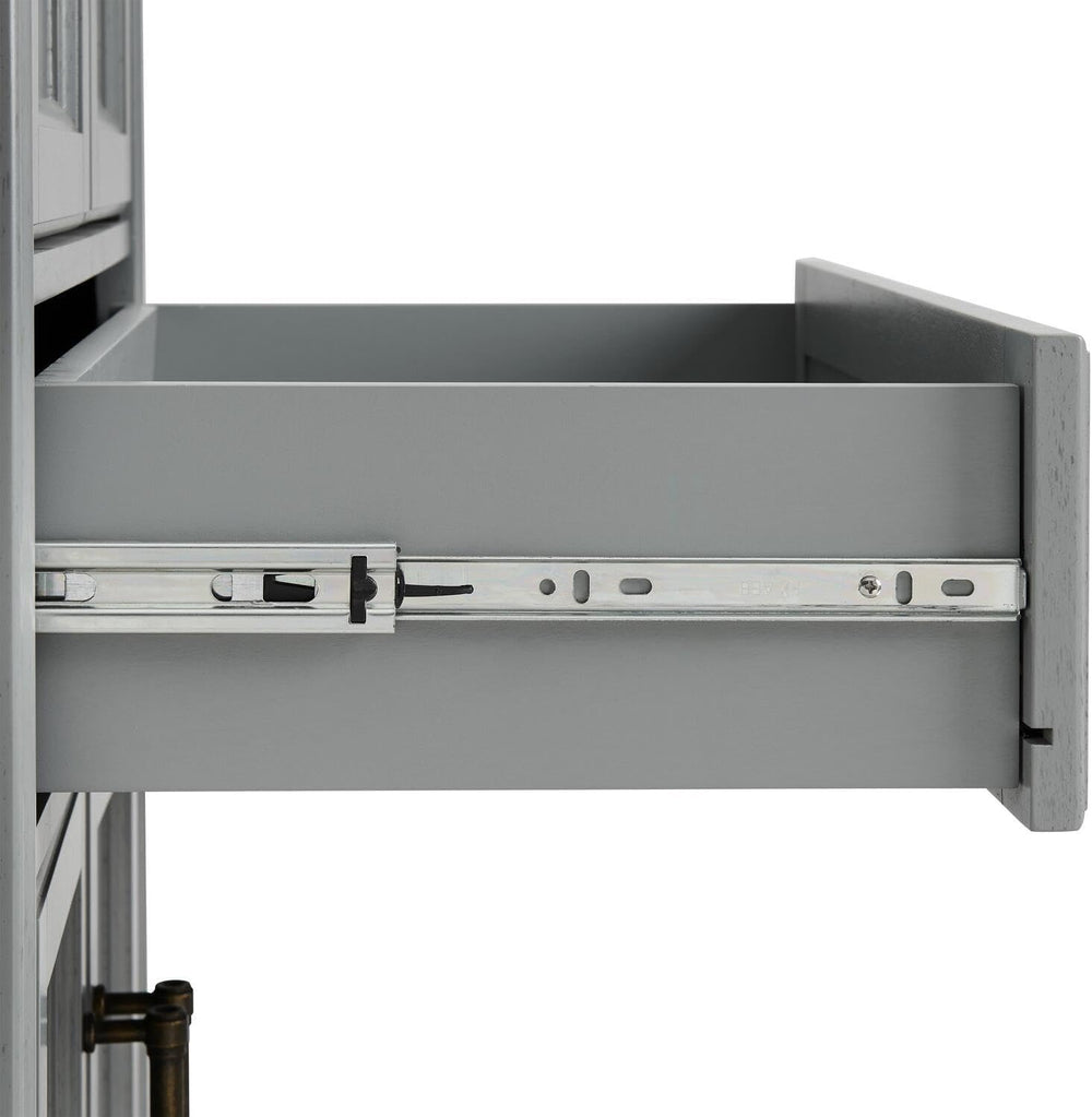 Maykoosh Pantry Cabinet Set, 2 Piece Storage Organizer, Distressed Gray, Meta...
