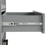 HomeStock Pantry Cabinet Set - 2 Piece Modular Kitchen Storage - Distressed Gray