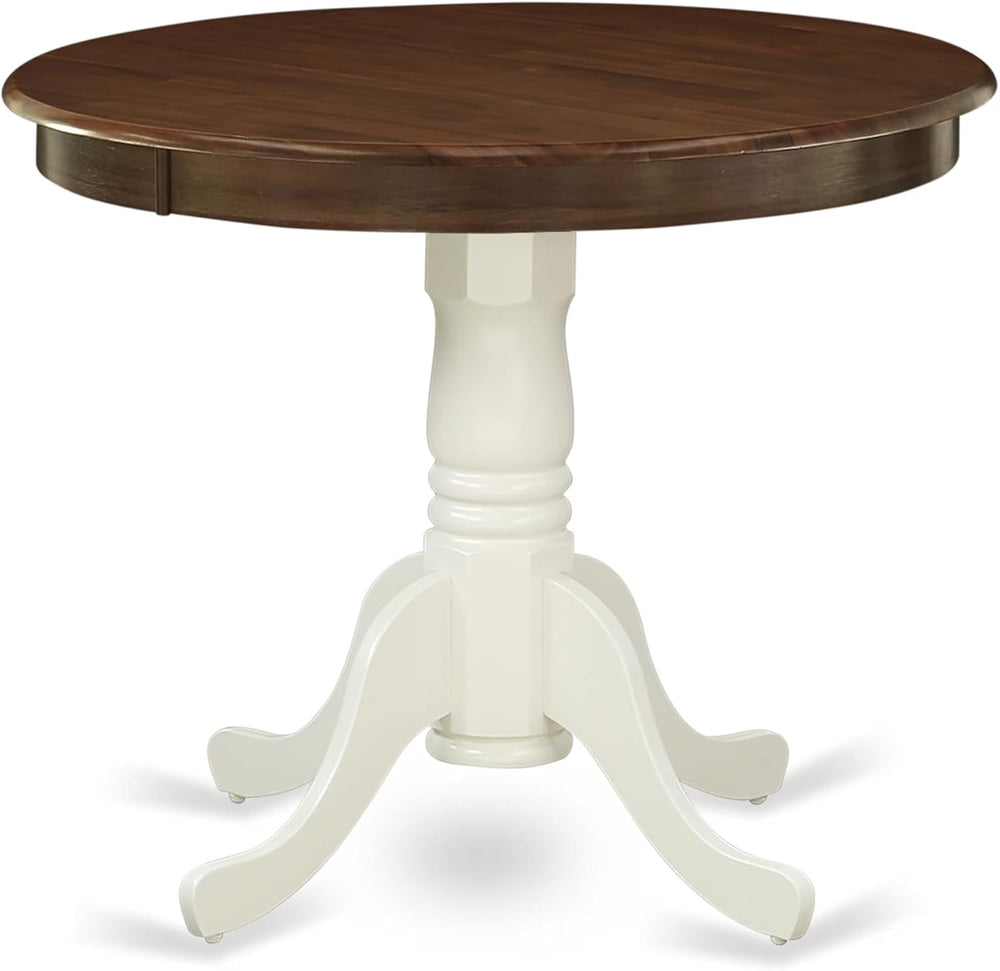 East West Furniture AMT-WLW-TP Antique Kitchen Dining Table - a Round Wooden ...