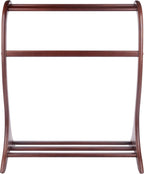 Winsome Bella Blanket Rack in Walnut Finish