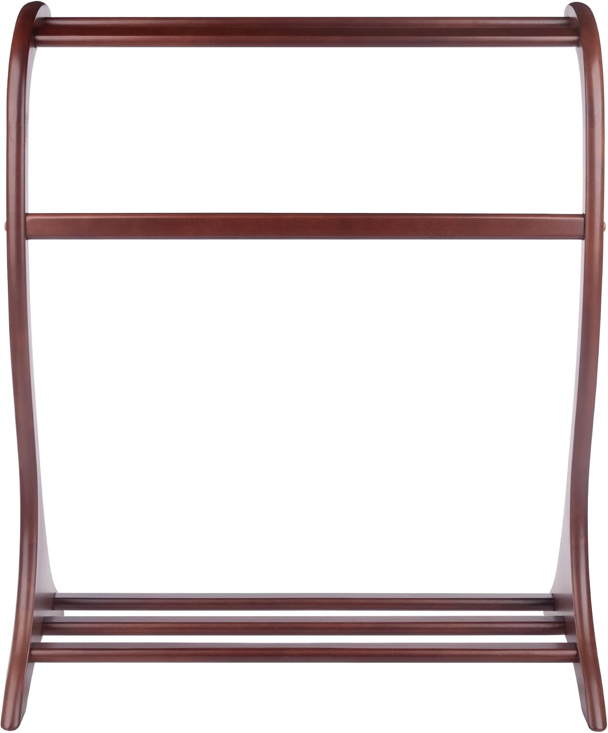 Winsome Bella Blanket Rack in Walnut Finish
