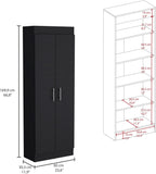 Nepal Pantry Cabinet, Space-Efficient 2-Door Design with Multiple Shelves