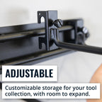 StoreYourBoard Garage Tool Organizer Wall Mount – Heavy Duty Garage Wall Organizer for Garage Organization and Storage, Broom Holder Wall Mount for Gardening Tools & Yard Tools – 32" Holds 300 lbs