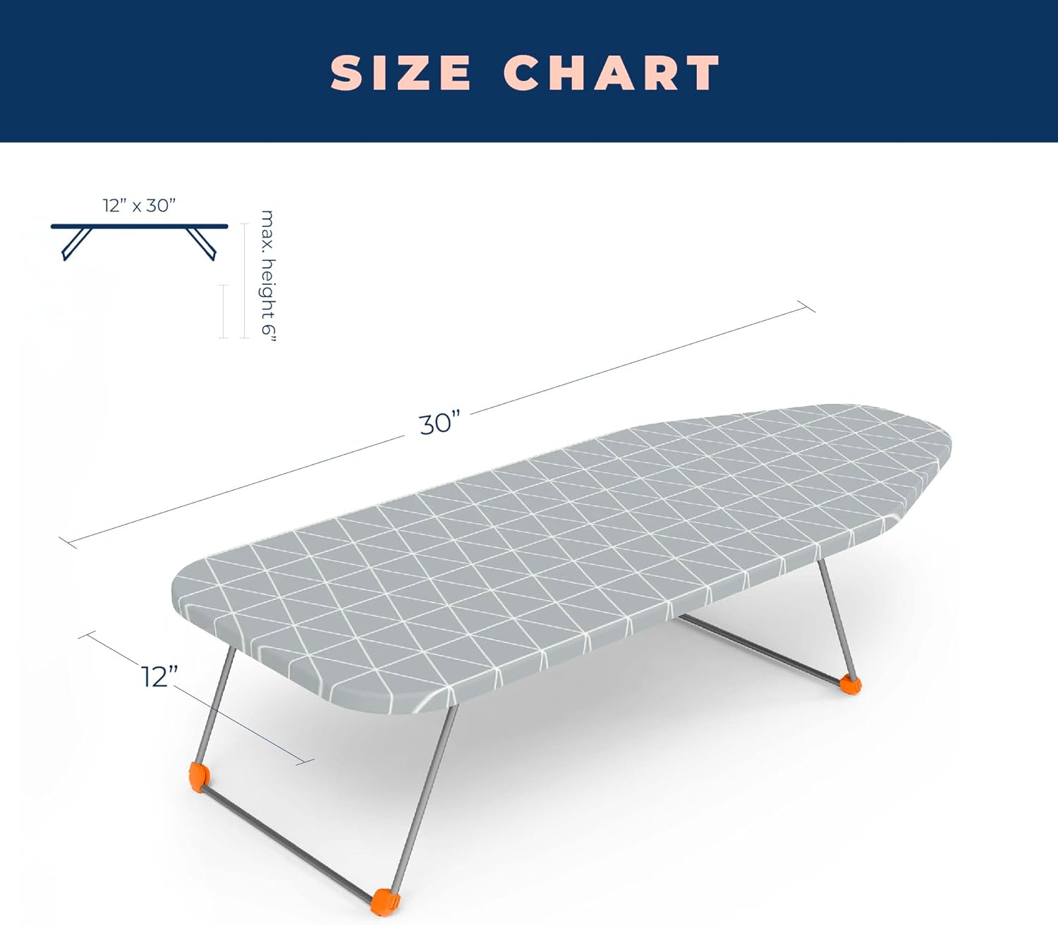 Tabletop Ironing Board with Folding Legs, Small Ironing Board with Thick Cotton Cover, Portable Mini Iron Board for Sewing, Craft Room, Household, Dorm, Table Top, 12x30