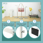 Purse Display Stand 3PCS More Thickened Base Handbag Rack for Bag Organizer Stainless Steel Adjustable Height Home Store Boutique Counter Vendors