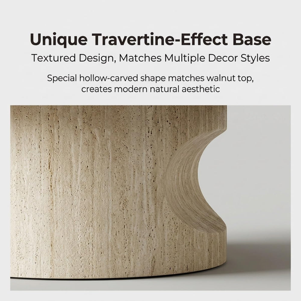 Set of 2 Modern Round Nesting Coffee Tables with Storage for Living Room | Ro...