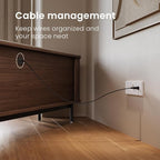 POVISON Fully-Assembled Sliding Tambour Door TV Stand, Mid Century Modern Sintered Stone TV Console, Wood Media Console for 85 Inch TV, Entertainment Center with Storage Cabinet(Walnut, 94.49")