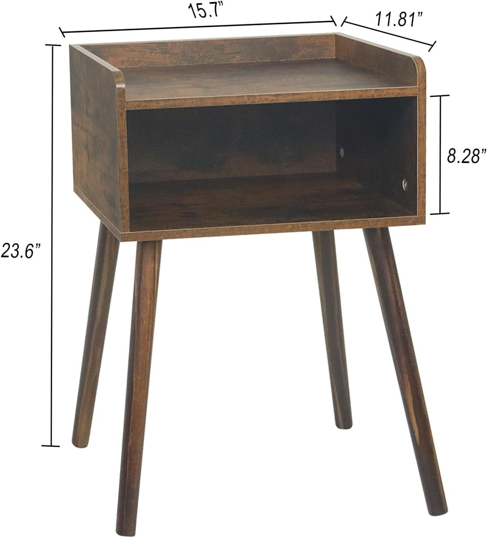 MaxSmeo Nightstand, Mid Century Modern Side Table Bedroom with Storage, Small...