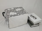 Storage Basket Home Shelf Basket Kids Organizer Box Clothes Laundry Hamper Nursery Bin Gift Laundry Basket with Handles for Home (love elephant)
