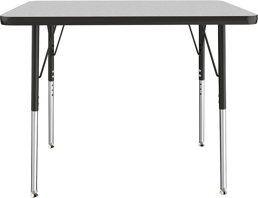 FDP 24" x 36" Rectangle Table with Standard Swivel Glide Legs - Gra...