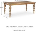 Signature Design by Ashley Rybergston Casual Dining Table with 4 Legs, Light Brown