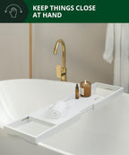 ROYAL CRAFT WOOD Premium Bathtub Tray - Expandable Bath Tray for Tub - Luxury Bathtub & Bathroom Accessories