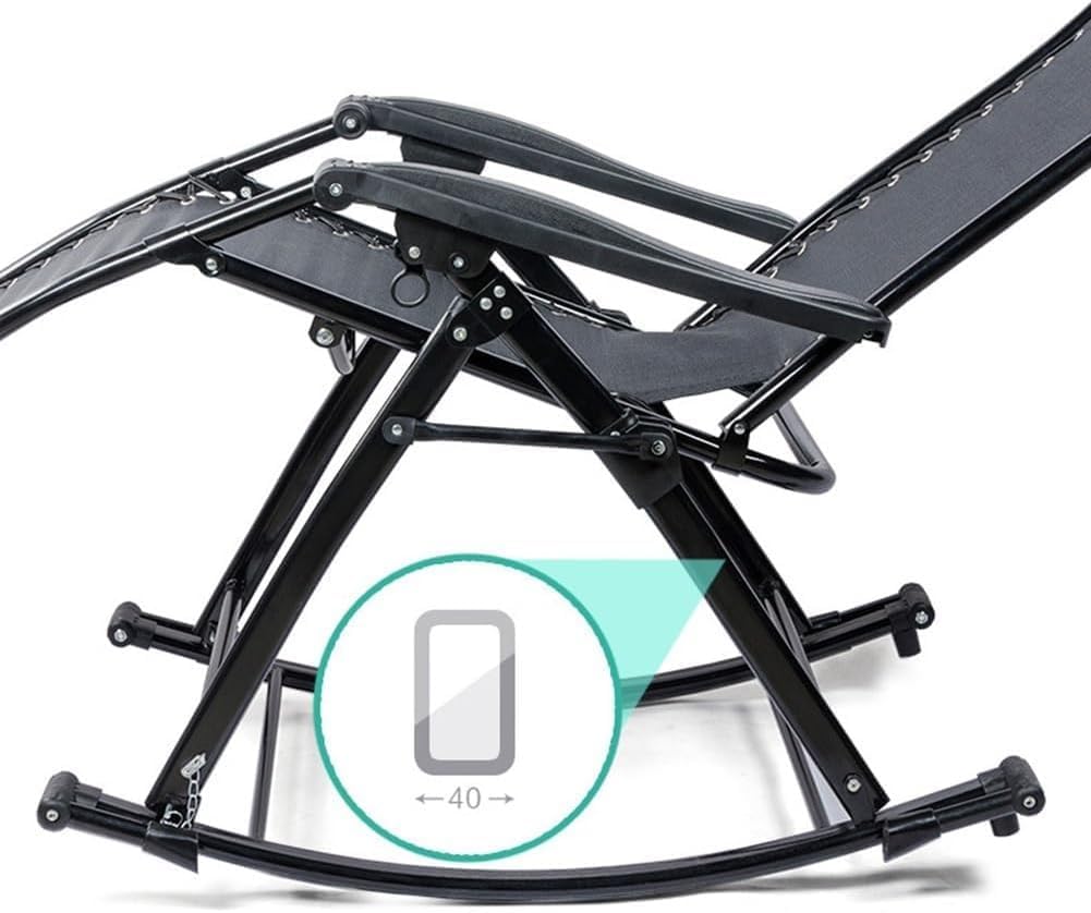 Gravity Sun Loungers Portable Outdoor Indoor Patio Seating Garden Rocking Chair Folding Lounge Adjustable(A+Cushion a)
