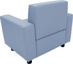 Factory Direct Partners SoftScape Inspired Playtime Classic Reading Chair, Children's Commercial-Grade Upholstered Furniture for Home, Daycare, Preschool; Modern Design - Powder Blue, 14472-PB
