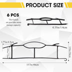 Ripeng 6 Pcs 15.7“ Light Duty Extension Cord Storage Reel Durable H-frame Extension Cord Holder Hose Organizer Wrap, Black