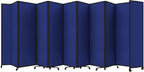 Versare Room Divider 360 Portable Wall Partition | Folding Panels | Large Freestanding Divider | Locking Wheels | Temporary Room Separator