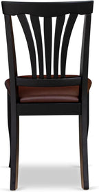 East West Furniture PLAV9-BCH-LC 9 Piece Dining Room Table Set Includes an Oval Kitchen Table with Butterfly Leaf and 8 Faux Leather Upholstered Dining Chairs, 42x78 Inch, Black & Cherry