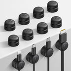 Lamicall 12Pack Rotatable Cord Organizer, Desk Office Nightstand Accessories - Cable Management Clips, Desk Phone Charger Holder Gadgets, Wire Organizer Keeper Home Workspace Dorm Organizers