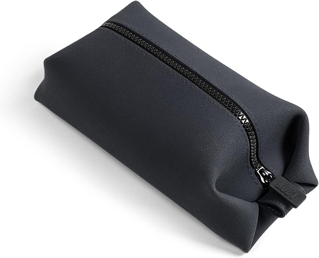 TOOLETRIES The Koby Lite Dopp Kit - Silicone Toiletry Organizer, Bathroom Travel Bag - Heavy-Duty Zipper, Leak Resistance, Easy to Clean - 9" x 4" x 4" - Charcoal