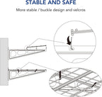 FLEXIMOUNTS Garage Wall Shelving, 1x4 ft, Includes 6 Bike Hooks, Wall Shelf Garage Organization System w/Bike Hangers, Storage Rack, Floating Shelves, 150 lbs Weight Capacity (1 Pack), Classic Series