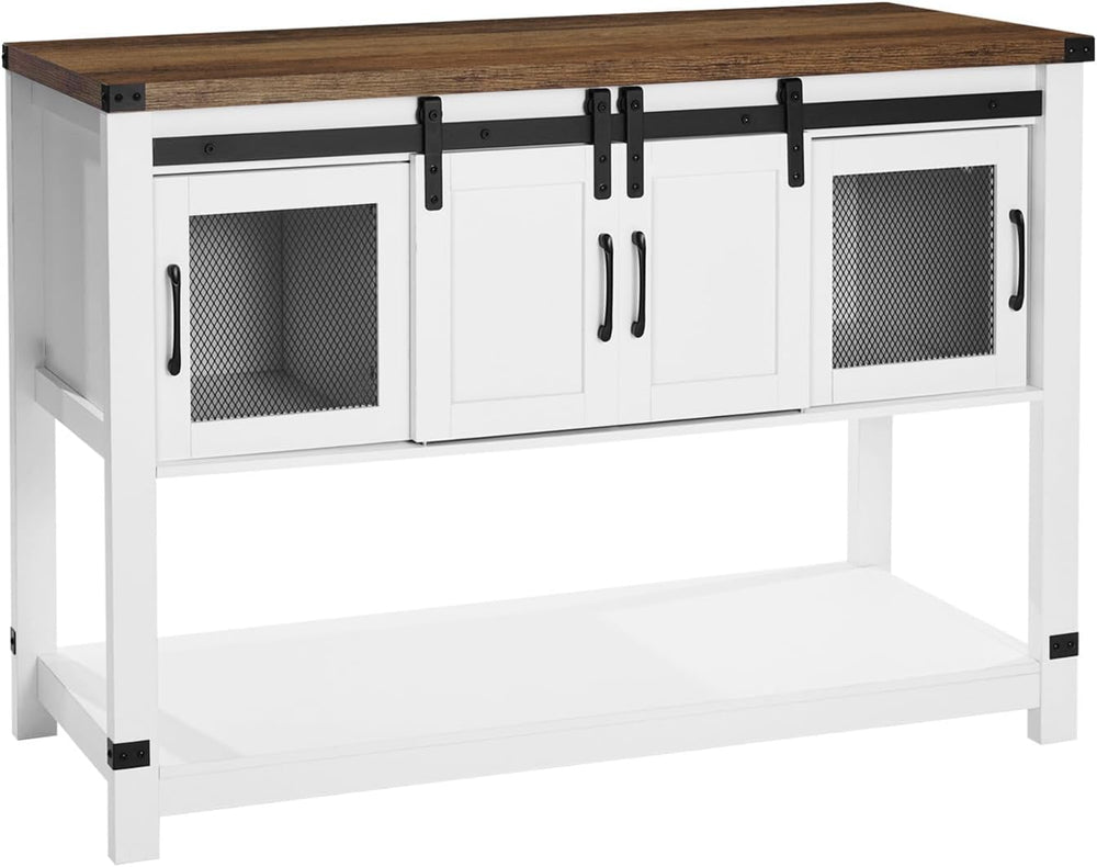 VEVOR Buffet Cabinet, 47 Inch Farmhouse Sideboard, Storage Cabinet with Barn ...