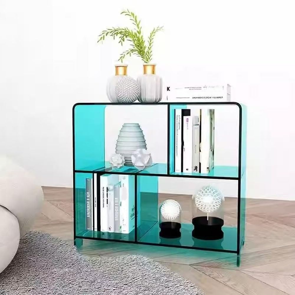 Simple Acrylic Console Table, Multi-Layer Storage Acrylic Bookshelf, Thickene...