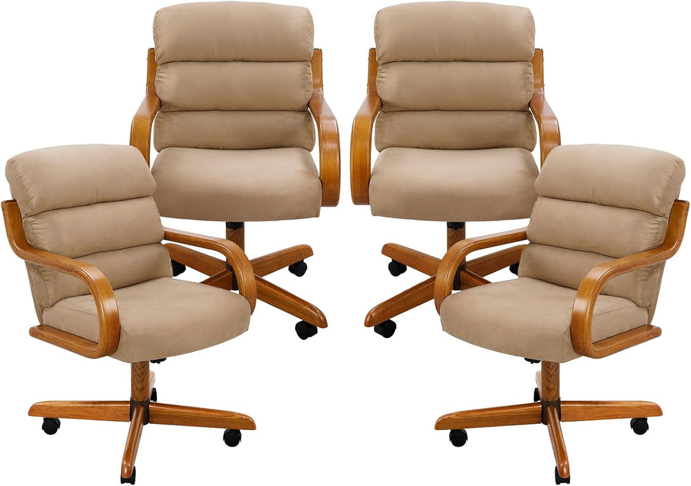 Chromcraft Douglas D9550 Swivel-Tilt Dining Chair - Chestnut - MAJ6-4pc | Cas...
