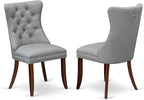 East West Furniture DODA5-MAH-27 5 Piece Dining Room Set Consists of a Rectangle Wooden Table with Butterfly Leaf and 4 Polyester Fabric Upholstered Chairs, 42x78 Inch, Mahogany