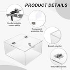 Acrylic Transparent Medicine Box，Medication Lock Box, Clear Medicine Storage Organizer & First Aid Box, for Home & Travel(Clear)