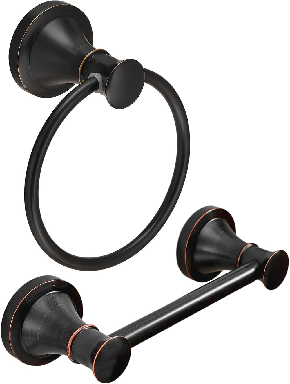 Pivoting Toilet Paper Holder and Hand Towel Ring, Oil Rubbed Bronze