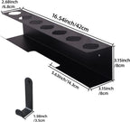 Curling Iron Holder, Flat Iron Holder Wall Mount, Stainless Steel Hair Tool Organizer Compatible with Dyson, Self-Adhesive Flat Iron Holdert for Bathroom,Black BANJEKT