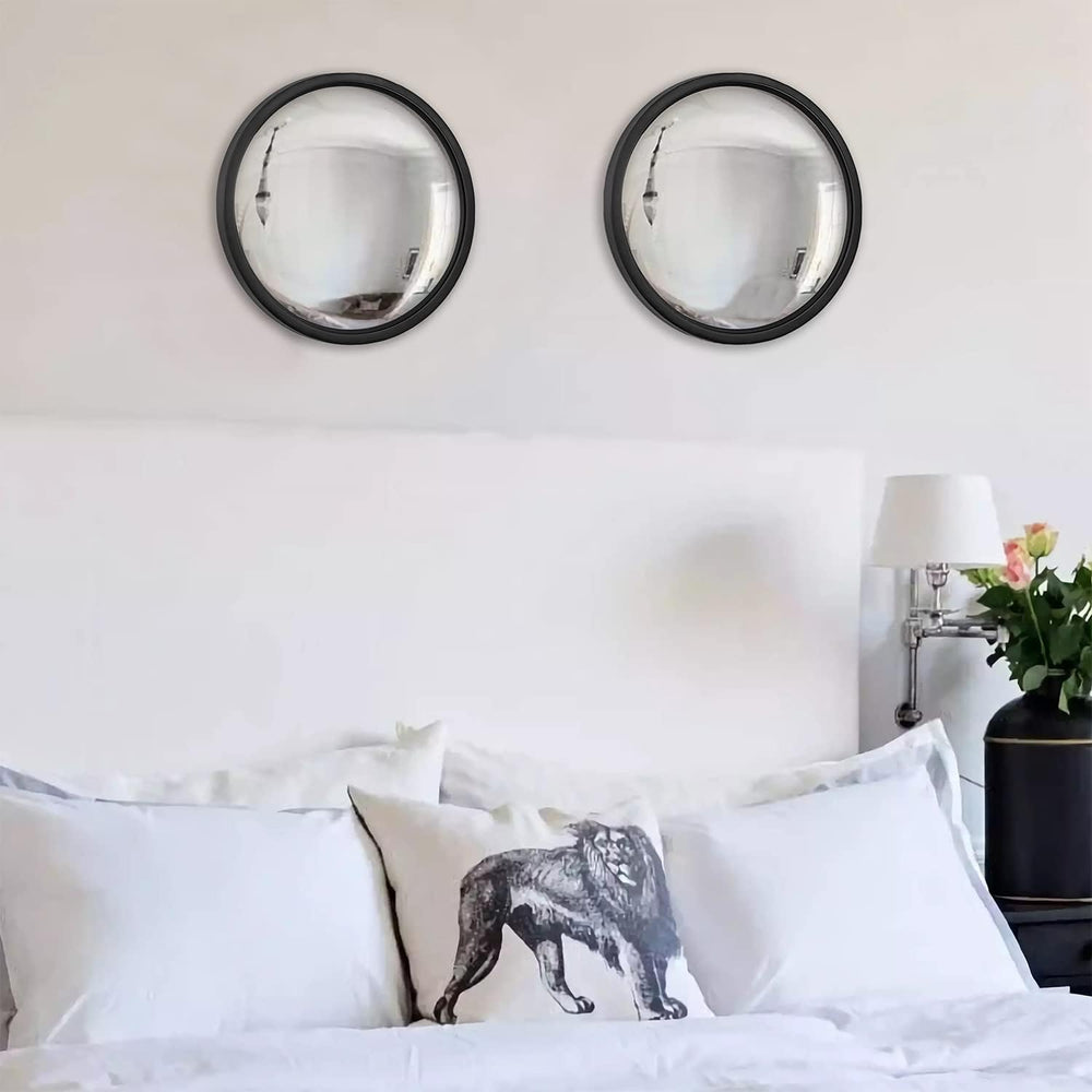 12" Gold Round Convex Mirror, Small Wall Mirrors Decorative