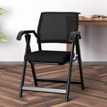 Folding Office Chair for Small Spaces, Ergonomic Folding with Padded Seats, Rocker, Steel Frame Premium Seat,(Black)