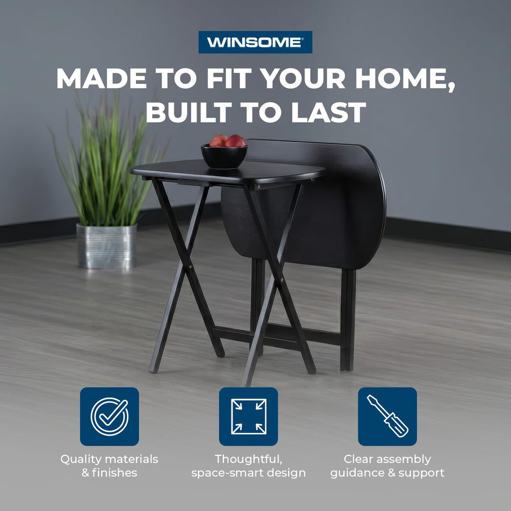 Winsome Corbett Set of 2 Oversized Foldable Snack Tables