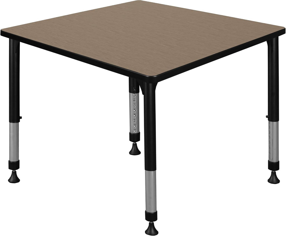 Regency Kee 42 in. Square Height Adjustable Classroom Activity Table- Noble O...