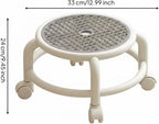 Children Rotating Rolling Stool Swivel Chair Compact Seat with Rolling Wheel Base Quick Direction Swaps Suitable for bedrooms Play Areas Dorm Rooms, Cement Gray