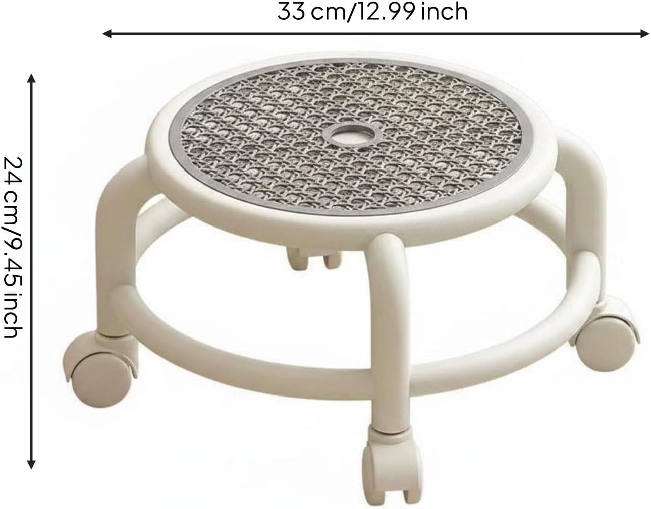 Children Rotating Rolling Stool Swivel Chair Compact Seat with Rolling Wheel Base Quick Direction Swaps Suitable for bedrooms Play Areas Dorm Rooms, Cement Gray