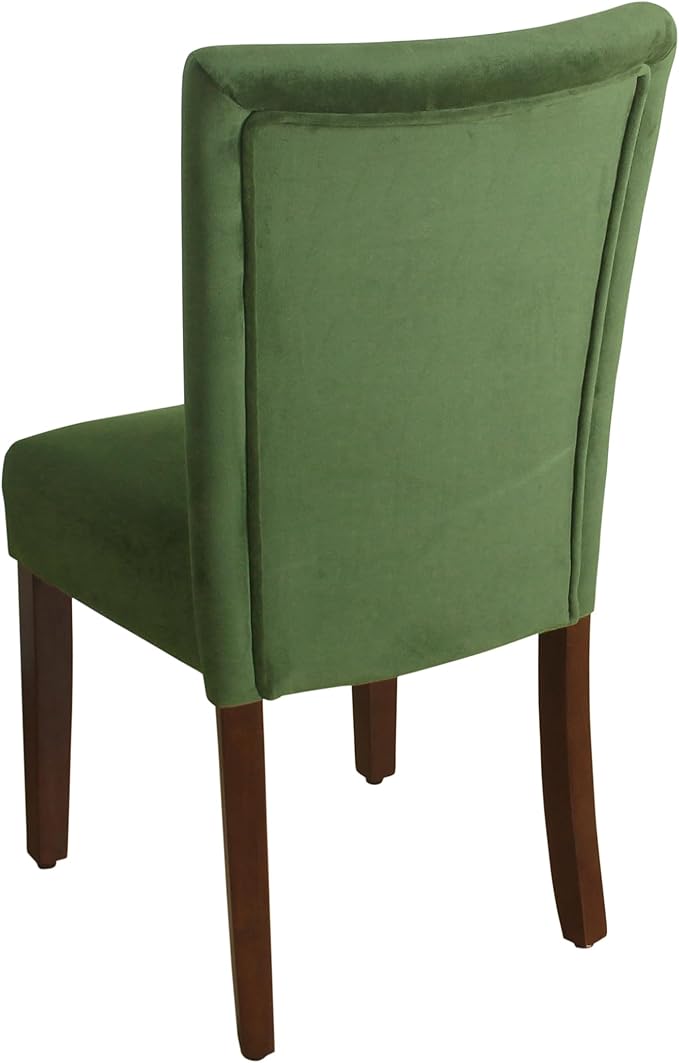HomePop Parsons Classic Upholstered Accent Dining Chair, Set of 2, Dark Green...