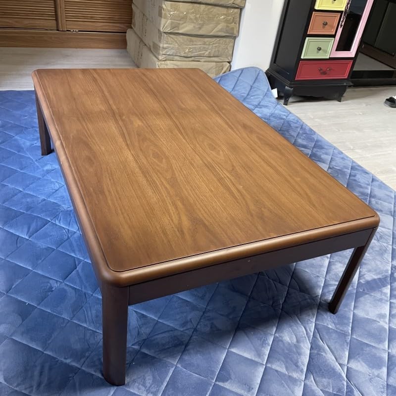 4pcs/Set Kotatsu Table with Heater and Blanket Japanese Kotatsu Table (Walnut...