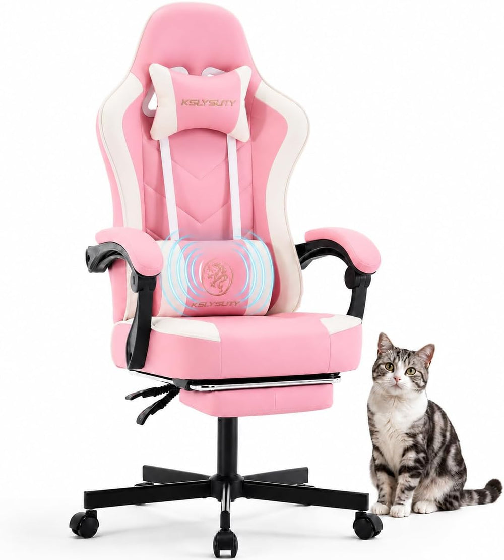 Mistpeople Gaming Chair, Ergonomic High Back Computer Chair with Footrest, Lu...