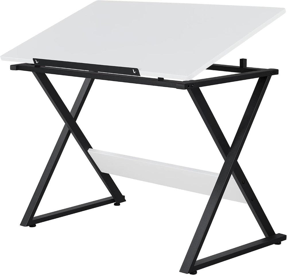 Yaheetech Adjustable Drawing Tables Drafting Desk with P2 Tiltable Tabletop f...
