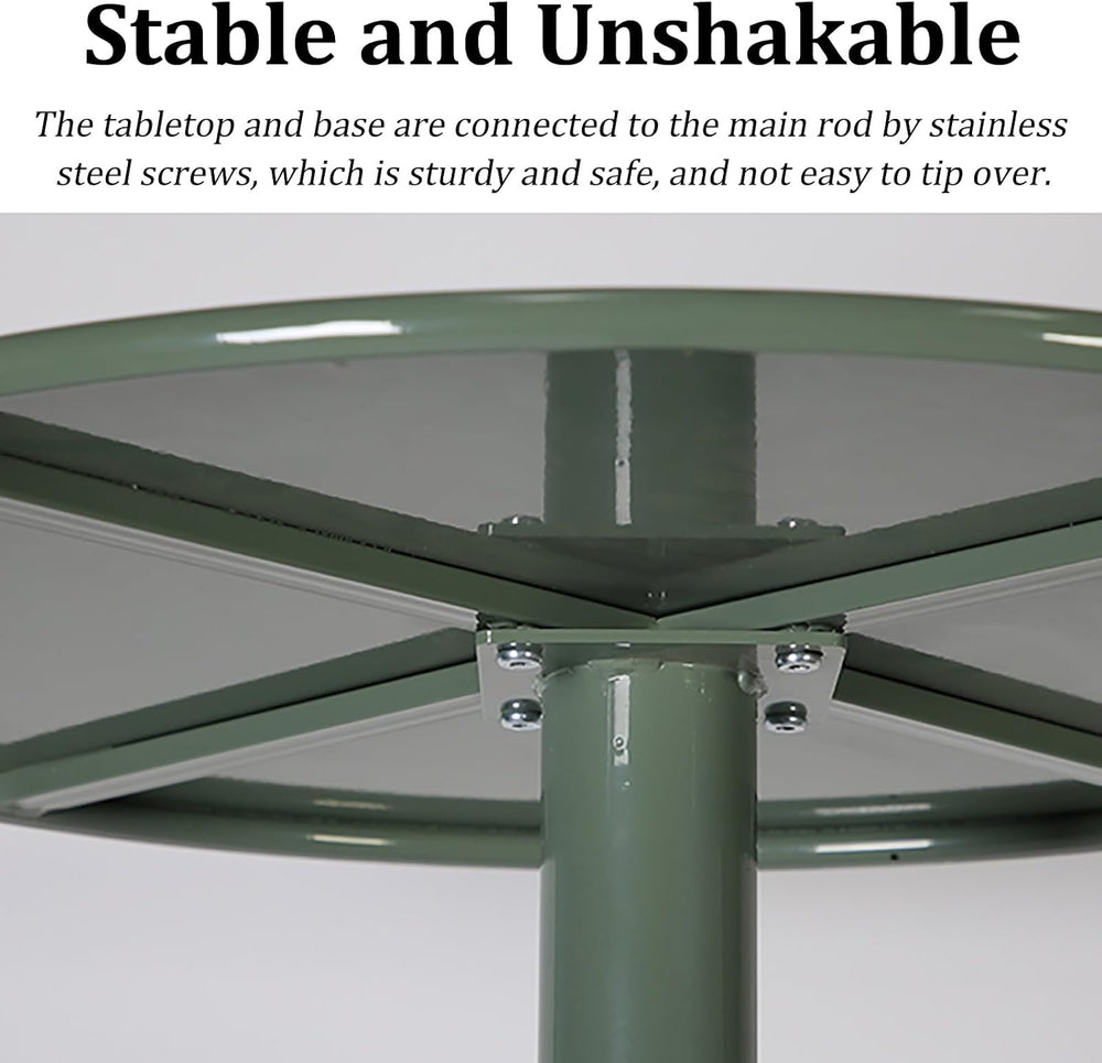 Multifunctional Round Metal End Table, Minimalist Solid Color Large Base Coff...
