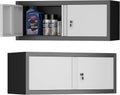 Metal Garage Storage Cabinet, Locking Cabinet Wall Mounted, 12.8" H Floating Cabinet for Warehouse, Upper Tool Cabinet for Home Office, Basement, Kitchen, RV Organization