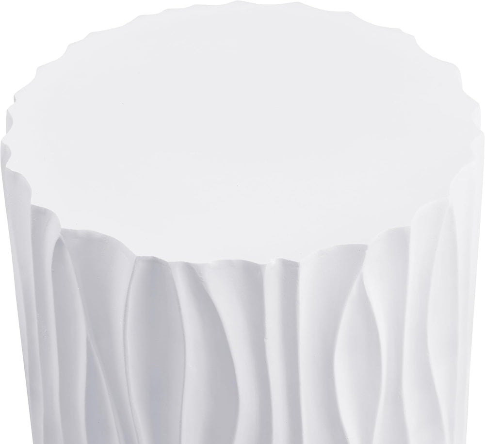 ø15.75'' Faux Stone Round Side Table Circle End Table for Living Room...