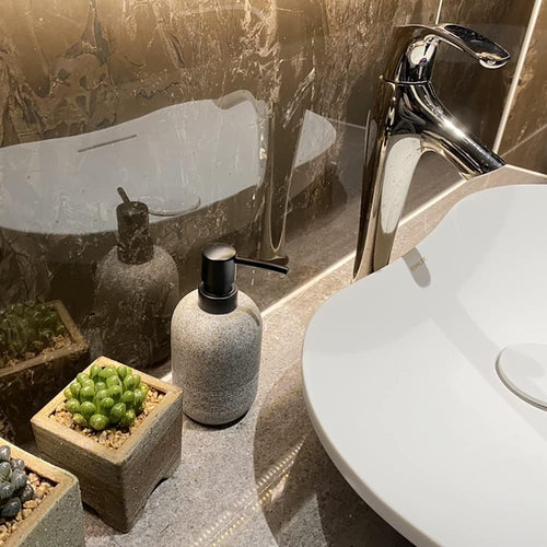 2pcs/Set Grey Soap Lotion Dispenser with A Spare Pump,Liquid Hand Soap Dispenser Sets for Bathroom Countertop, Soap Dispenser for Kitchen.